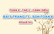 Bài 5 trang 73 Toán 8 Cánh Diều Tập 2